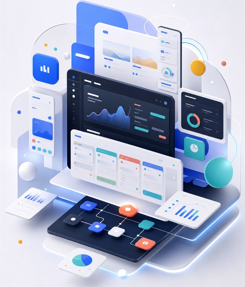 Digital growth systems illustration